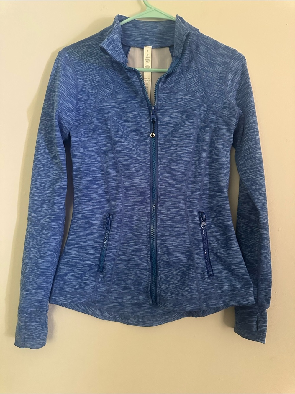 Lululemon Define Jacket Size
6 Blue Space Dye Full Zip